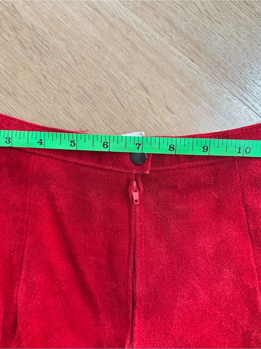 Vintage Genuine Leather Suede A-Line Skirt - Outerwear by Phoenix - Picture 5 of 7